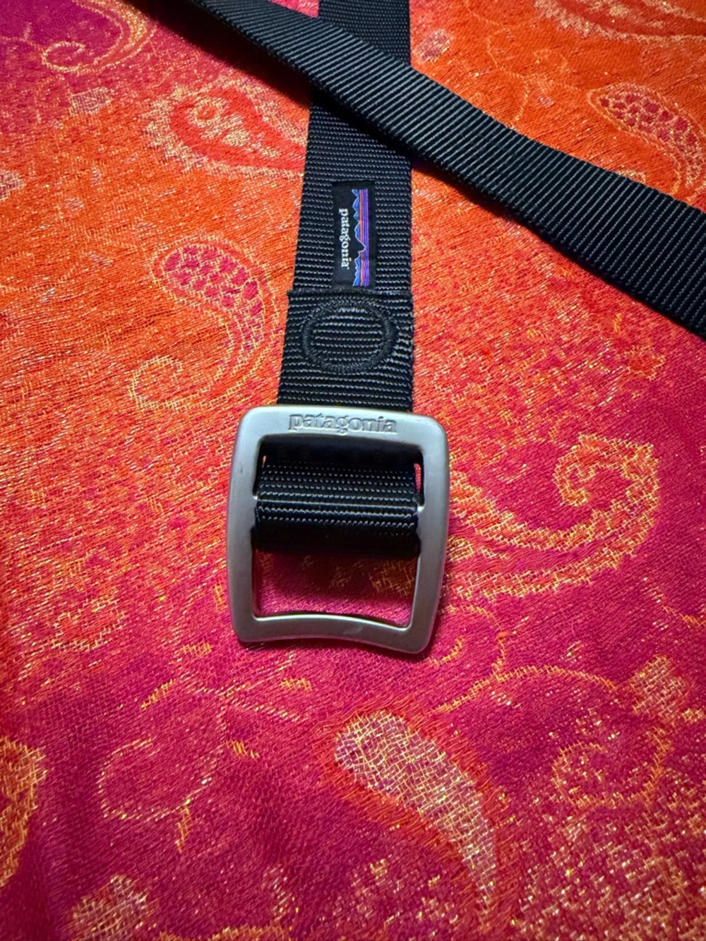 Patagonia Tech Web Black Webbing Belt with Silver Buckle - Picture 3 of 9